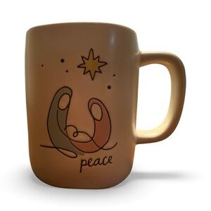 HolidayPeace Tan Mug with Star Design